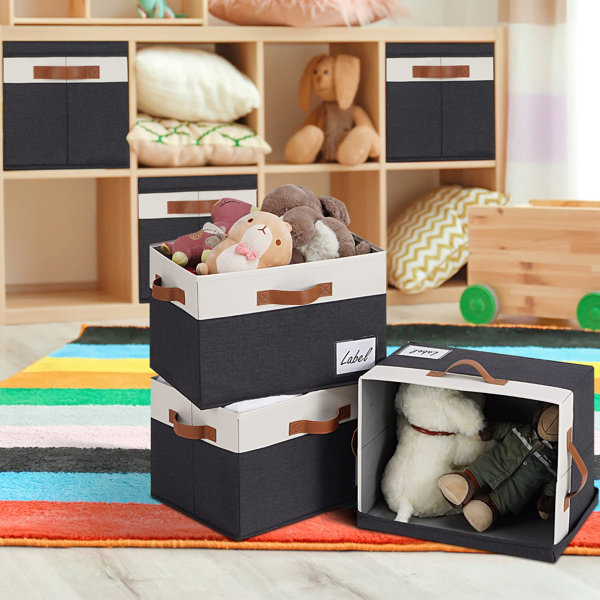 Hokku Designs Fabric Storage Bin Set of 3 Wayfair